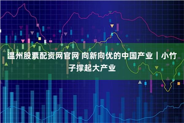 温州股票配资网官网 向新向优的中国产业｜小竹子撑起大产业